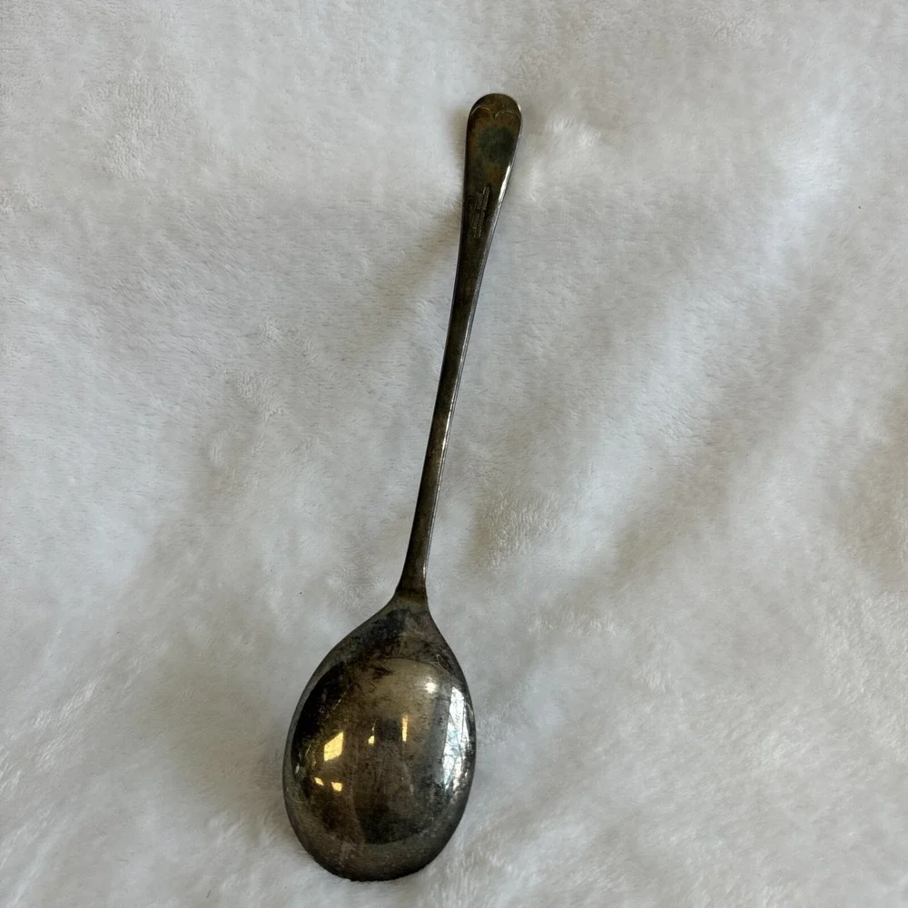 Vintage Silver Plate Spoon Flatware Sheffield England‎ 9 Inch Salad Serving